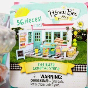 Honey Bee Acres The Buzz General Store, Miniature Doll Figure, 56 Pieces New